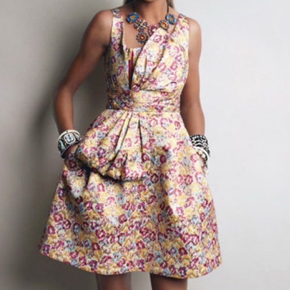 Zac Posen Target Limited Edition Dress Metallic Floral Sleeveless Dress: Size 12